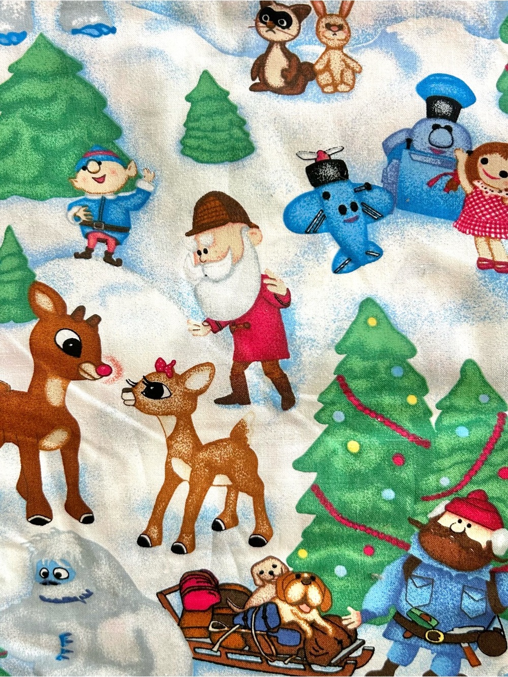 Animated Rudolph The Red Nosed Reindeer Fabric 46”x3.5yards tv Show VIP Cranston